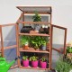 Portable Wooden Planter Mini Greenhouse