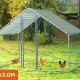 Metal Chicken Coop Run w/Cover 2x3m