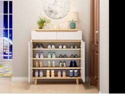 Eevi Shoe Cabinet Oak+White