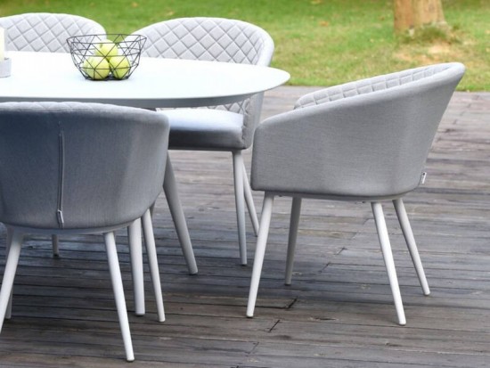 LeCozy Ambition Dining Chair - Light Grey & White