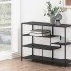 Eja 5 Shelf Asymmetric Bookshelf Plant Stand Black