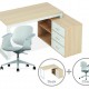 Diego Corner Study Desk + F2 Wheelie Chair Combo