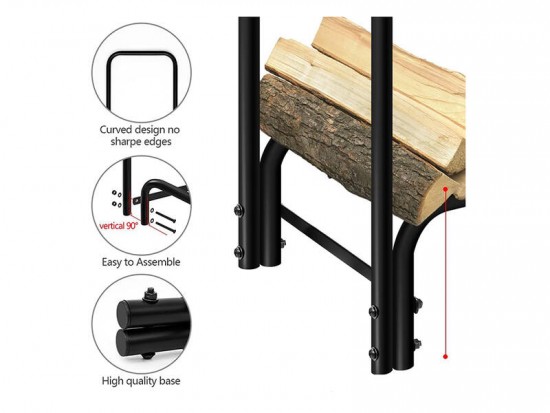 Firewood Rack 1.2M with Cover