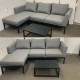 LeCozy Pulse Corner Sofa Set - Grey