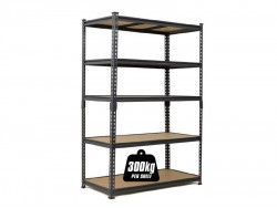 Harden Garage Storage Shelves 5-Tier Black 180x120x60cm
