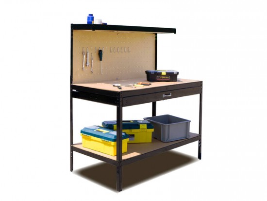 Harden Garage Workbench with Drawer and Pegboard
