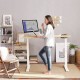 Pro Dual Plus Electric Standing Desk White Frame With Desktop (More Options)