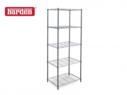 Harden Household Storage Wire Shelving 5-Tier Silver 160x56x35cm