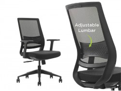 Office Chair K3 Mesh with Adjustable Lumbar Black | ErgoChoice