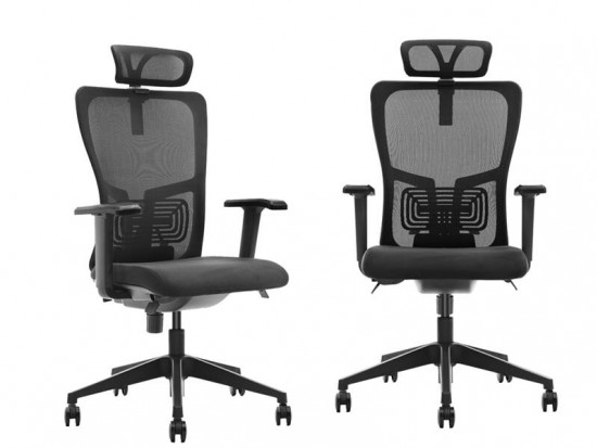 Office Chair K5 Heavy-duty with Headrest Mesh Black | ErgoChoice