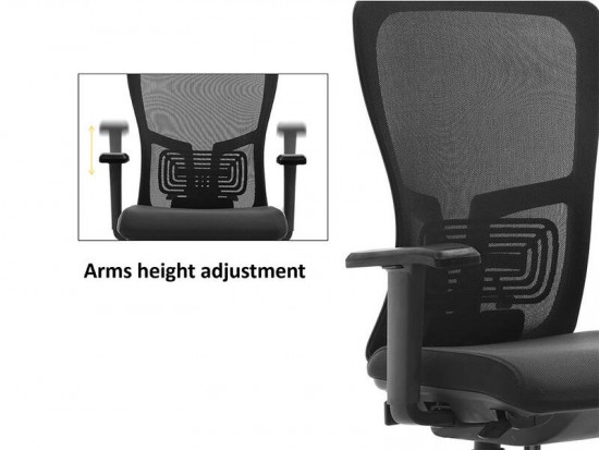 Office Chair K5 Heavy-duty with Adjustable Arms Black | ErgoChoice