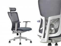 Office Chair K5 Heavy-duty with Headrest Mesh Grey | ErgoChoice