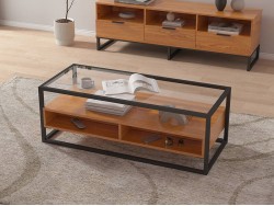 Manchester Drawer Coffee Table Glass Top