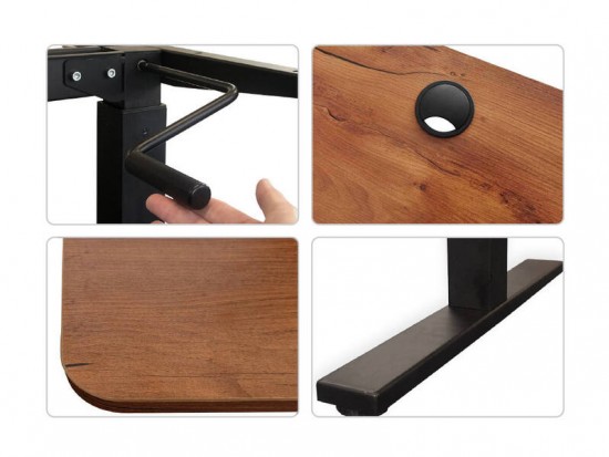Manual 120 CM Standing Desk Wood-look Desktop
