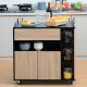 Norre Bar Cabinet with Wheels