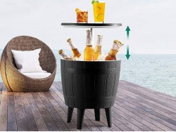 Oceanmoods Nova Cool Bar Drink Storage Table Black
