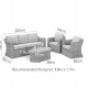 LeCozy Wicker Range Oxford 3 Seater Sofa Set