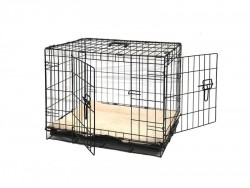 24" Collapsible Metal Crate with Mattress