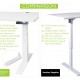 Pro Dual Electric Standing Desk White Frame With Desktop (More Options)