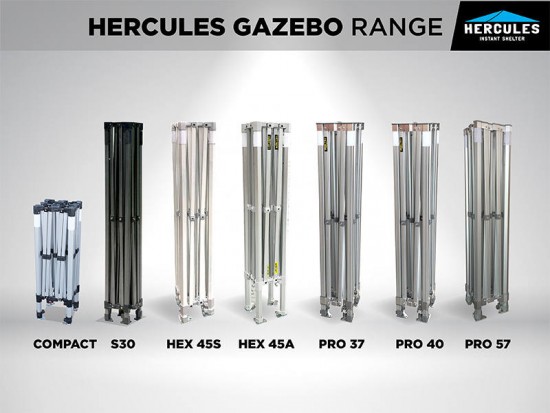 Gazebo HEX 45S 3X3m + 3 Wall package